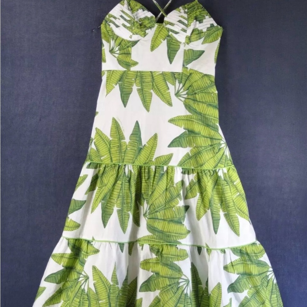 FARM Rio Green Leaf Print Maxi Dress - Picture 2 of 8